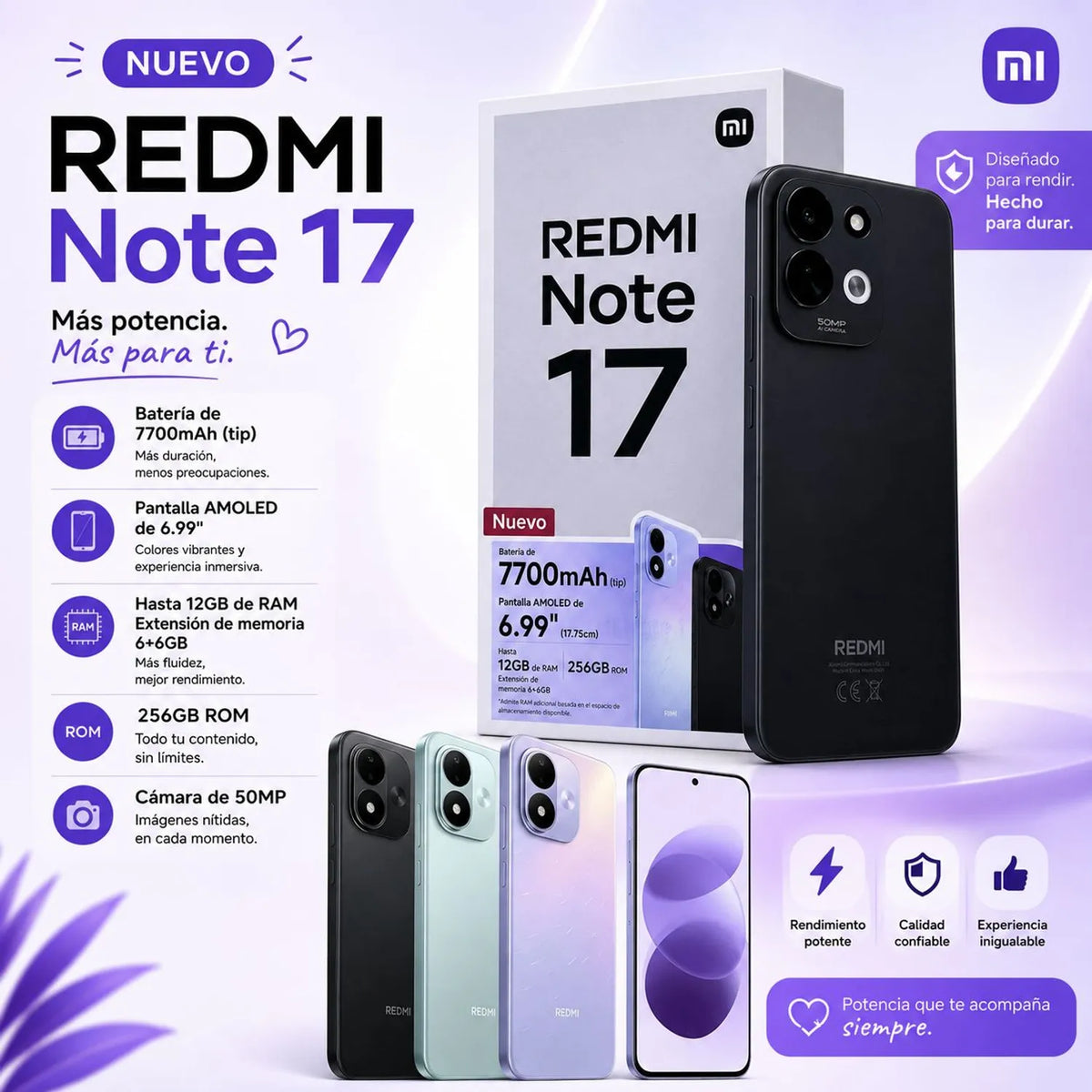 Redmi Note 17 – 12/256 GB